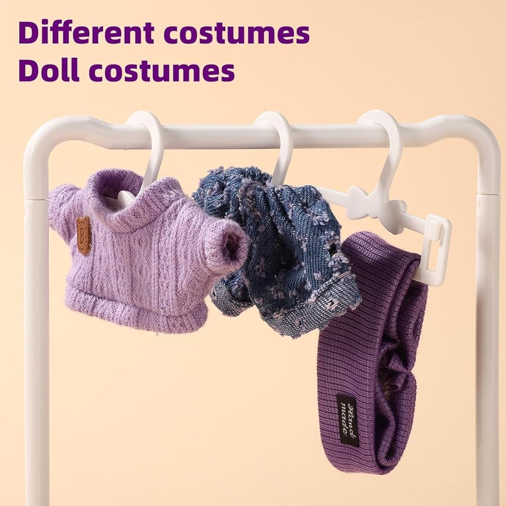 Cimoon Doll Clothes Set for 15cm/17cm Plush Toys Purple Sweater Outfit Costume Accessory