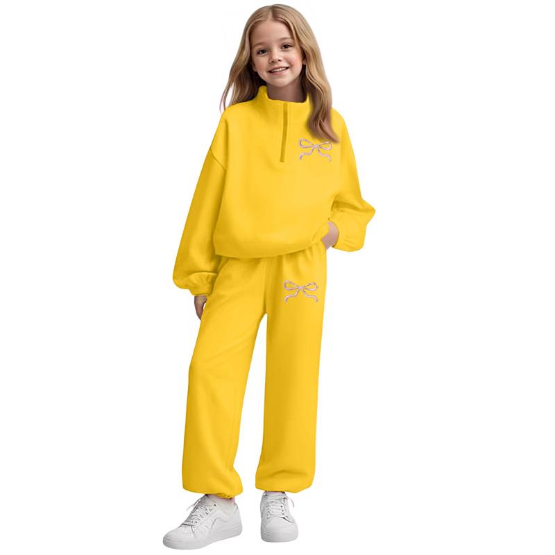 Kids' Solid Hoodie Set - 2-Piece Sweatshirt & Pants
