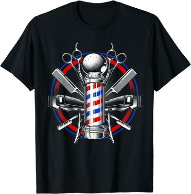 Funny Barber Barbershop Pole Tools Hairstylist Unisex T-Shirt