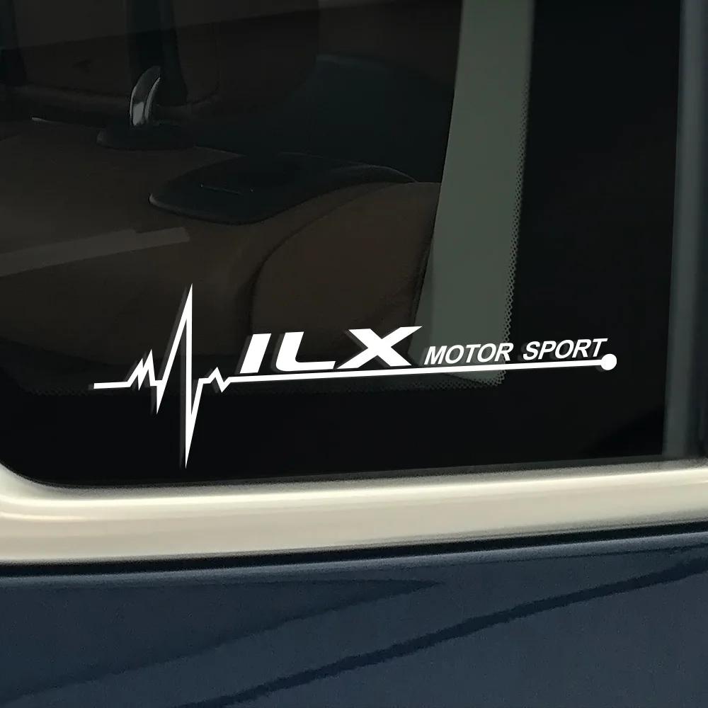 2PCS Car Side Window Sticker Decoration Auto Reflective Vinyl Trim Decal Accessories Sport Styling For Acura MDX RDX TLX ILX