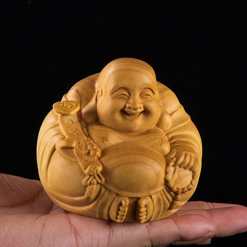 

Мини Деревянный Будда Семь Счастливых Хотэев Самшит Дерево Высокого Качества Деревянный Талисман Удачи Статуэтка Боги Фигурка Резьба Скульптура, (Ширина 7 см)