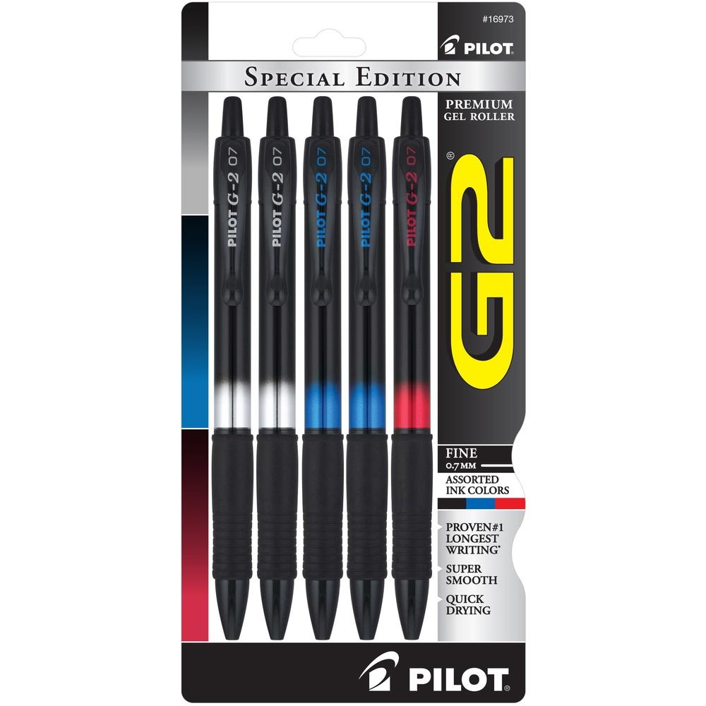 

G2 Metal Gradation Collection Premium Gel Ink Pen Fine Point Black Blue Red Ink 5 Count United States