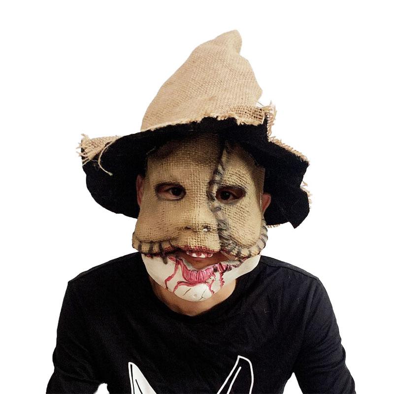 

Halloween Ghost Face Latex Mask Haunted House Horror Scary Prank Funny Performance Prop Scarecrow Headgear