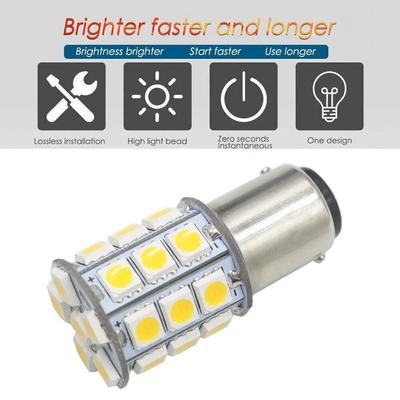Parts LED 1004 1076 1142 27-SMD BA15D 6000K White Cabin Marine DC 9V-DC14V Inner Lights Bulbs Practical Durable
