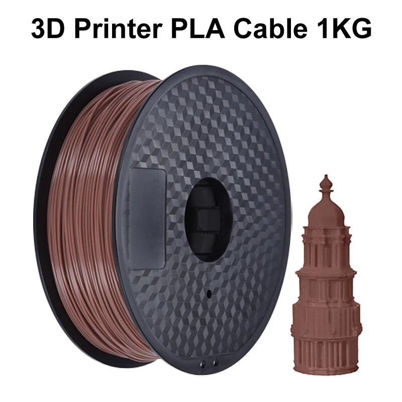 1KG Farge 3D-skrivere PLA Kabler 1,75mm Skriverfilament 3D-utskriftskabler 3D-skrivertilbehør 3D-skriver Lett å skrive ut
