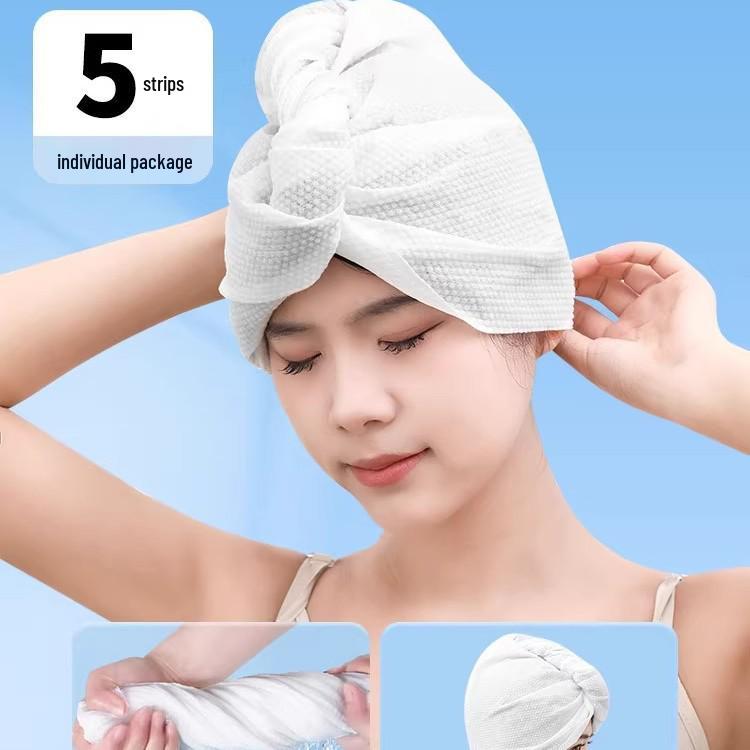 Super Absorbent Disposable Hair Cap for Women - Thickened Towel Wrap for Travel