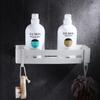 Tuqiu Bathroom Corner Shelf Wall Mounted White Aluminum Bathroom Shower Shelf Bath Shampoo Holder Basket Holder Corner Shelf