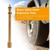 Brass Tire Valve Extension,Air Tyre Stem Extender for Motorcycle,Bike,Mower and Scooter(100mm)