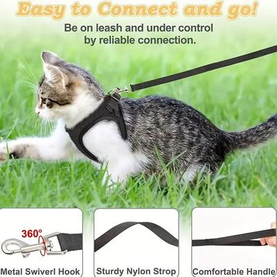 Dog Harness and Leash Set for Walking, Escape-Proof Vest Harness with Soft Mesh, Adjustable Straps, Reflective Strips