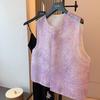 New Sequins 2025 Temperament Summer Embroidered Chinese Vest Fashion Beaded Vest Top