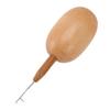 Egg Shaped Darning Tool with Crochet Hook Wooden Mending Device for Socks Sweater Scarf