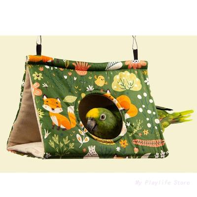 Winter Warm Bird Nest House Parrot Hanging Hammock Velvet Shed  Finch Cage Birds Hideaway Sleeping Bed Warm Swing