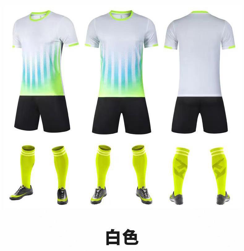 New Football Jersey Set Men'S Adult Children'S Training Jersey Team Jersey Primary School Students Short-Sleeved Sports Kindergarten Jersey Women