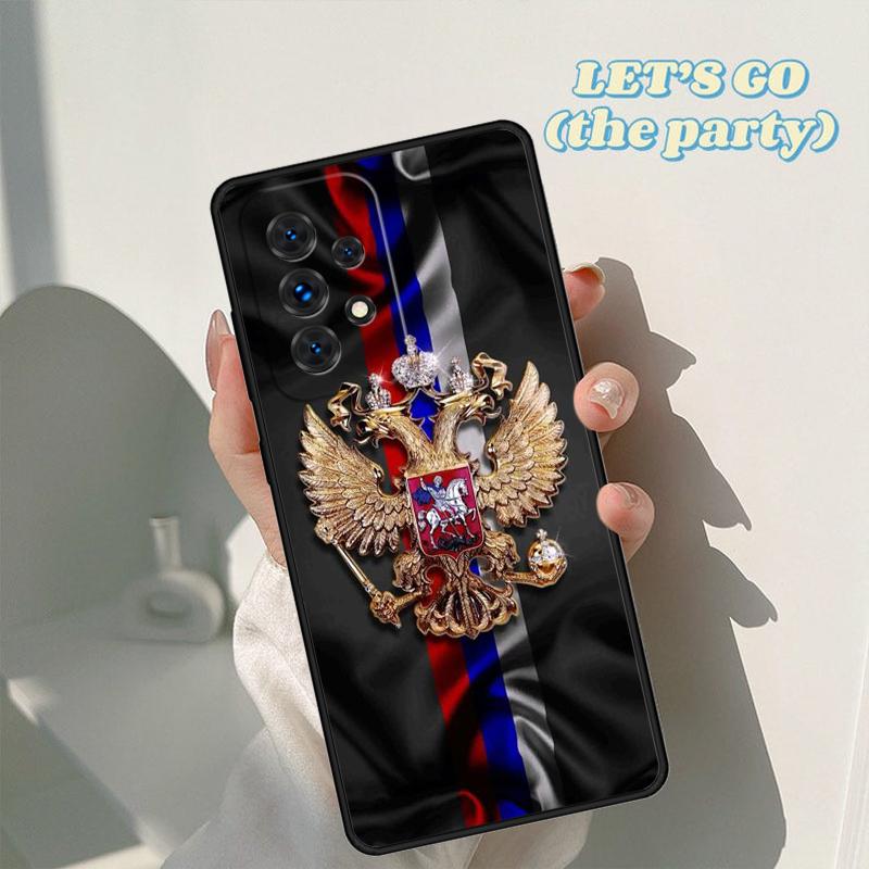 Russia Flag Coat Of Arms phone case For Samsung Galaxy A42 A31 A40 A51 A71 A32 A80 A91 A52 A72 A20e A21S A50 A70 A11 A12 Cover