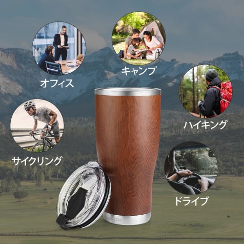 HAUSHOF 600ml Stainless Steel Tumbler with Lid, Car Tumbler, Coffee Cup, Water Bottle, Mug, Double Walled, Vacuum Insulated, Large Capacity, Keeps Hot