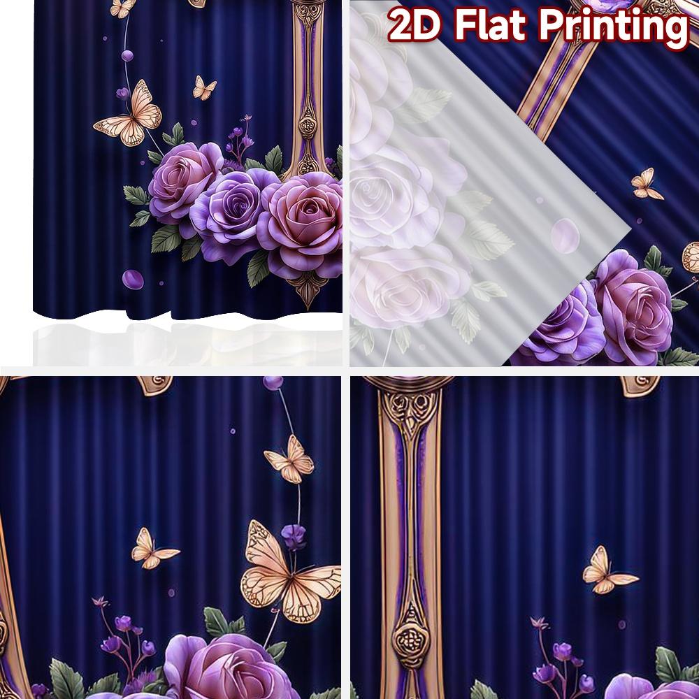 2D Flat Photography Backdrop Tapestry Easter Floral Cross 100% Polyester Family Party Decoration Use for Holiday Decorations
