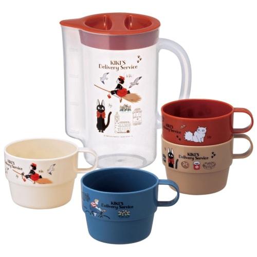 Skater Stacking Cups, Set of 4, with Case, Water Bottle, Kiki's Delivery Service 23, Studio Ghibli, Made In Japan, KS32S-A