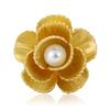 Fashion Alloy Matte Electroplated Flower Brooch Simple And Versatile Women'S Suit Sweater Corsage Jewelry Pin