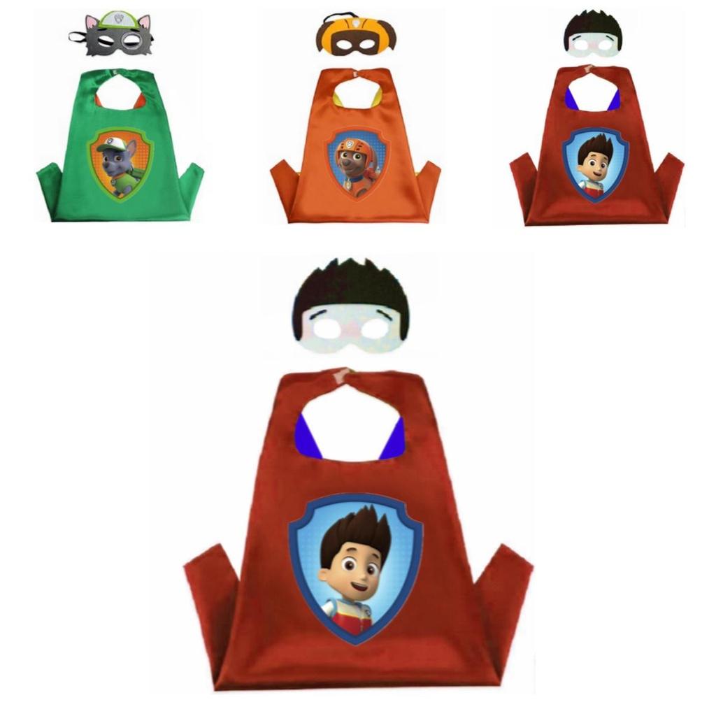 Eye-catching Paw Patrol Cloak And Mask Cosplay Costume For Kids' Fancy Dress Parties