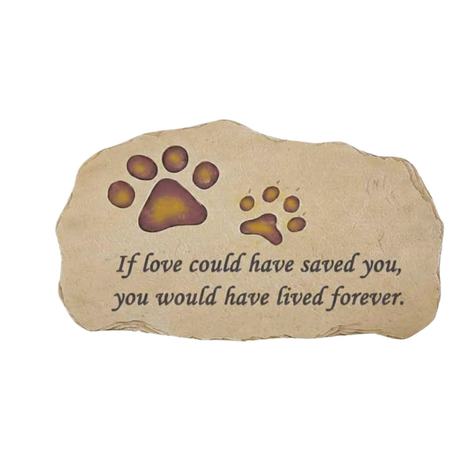 

Квадратный памятный камень для питомца с двумя рядами текста, подходит для садов и патио. Изготовлено из смолы. One Size