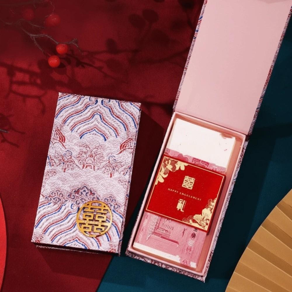 Big Capacity Wedding Red Envelope Traditional Lucky Money Bag Red Pocket Box Chinese New Year