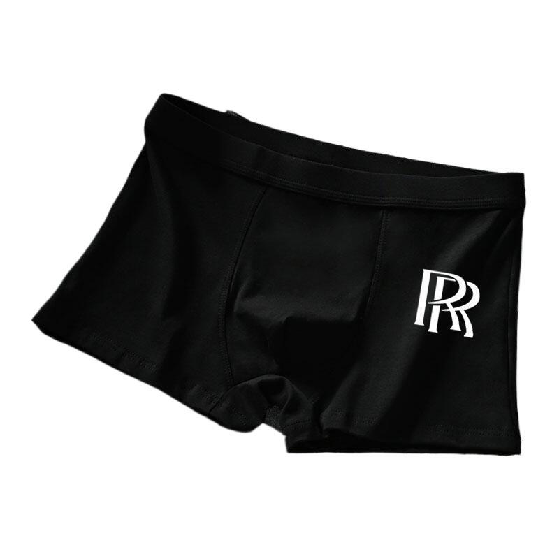 Men's Black Boxer Briefs - New 2025 Style, Loose Fit, Pure Cotton for Autumn/Winter