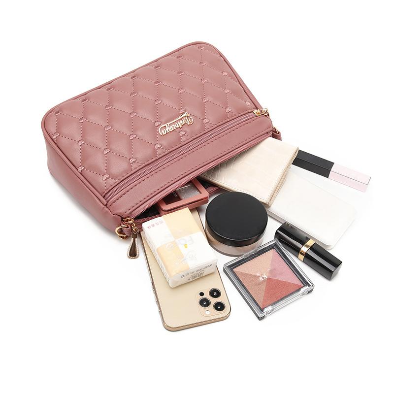 Hübsche Stickerei-Schultertasche für Damen, mehrere Taschen und großes Fassungsvermögen, Umhängetasche, modische Damentasche