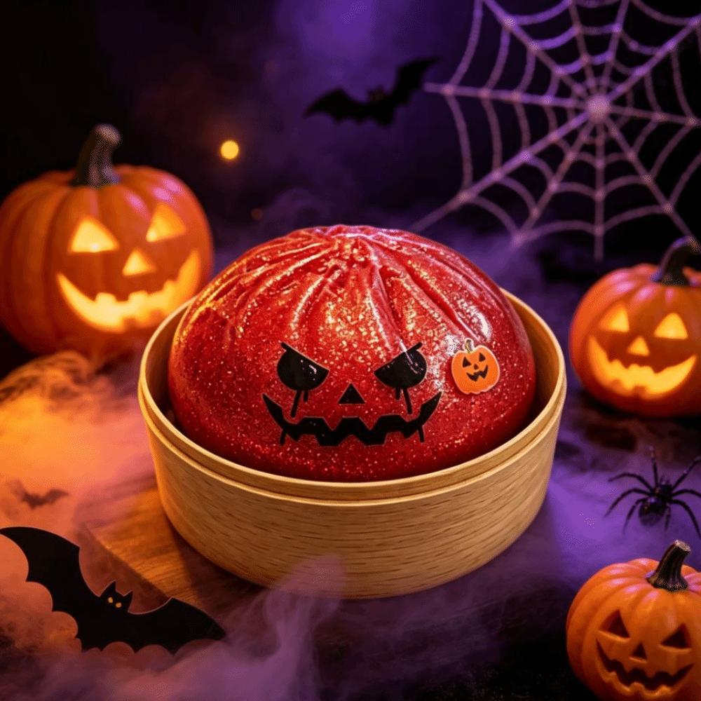 Dumpling-Shaped Dumpling Squishes Glittering Soft Squishy Toy Bun Sensory Balls Halloween