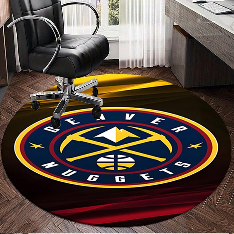 Denver Basketball Team Round Mat, Anti-slip Circle Carpet Chair Rug For livingroom,Bedroom, Doormat Home Decor Gift Christmas Gifts