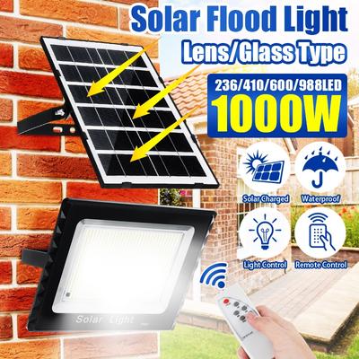 335LED/410LED/ 600LED/988LED Solar LED Flood Light Wall Lamp Waterproof IP67 Outdoor Garden Landscape Lighting with Remote Control