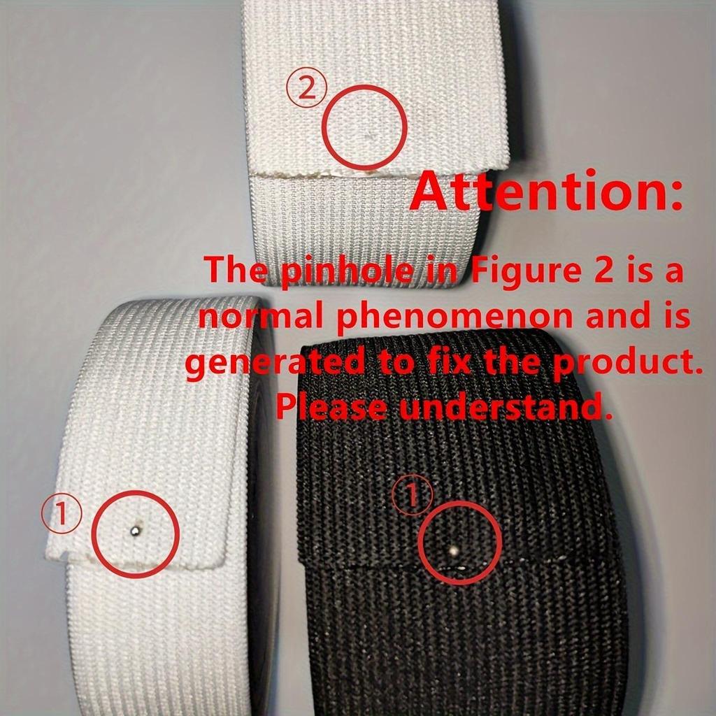 10-Yard Flat Wide Elastic Band - Strong Elasticity for Skirts & Pants Waistbands