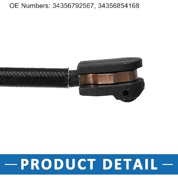 Front Rear Brake Pad Electronic Wear Sensor 34356792567 34356854168 for BMW X5 2011-2018 (Set of 2)