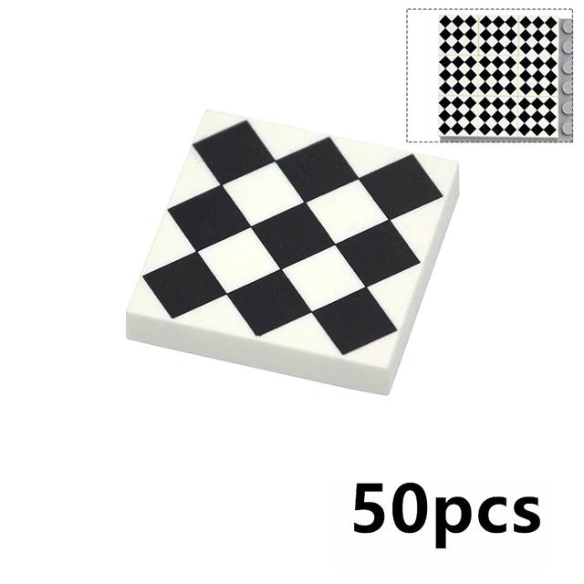 MOC Tile Smooth Printed 1x1 1x4 1x6 2x2 Assemble Particles 2431 3068 Flat Wood Grain Pattern Traffic Warning Bricks Accessories