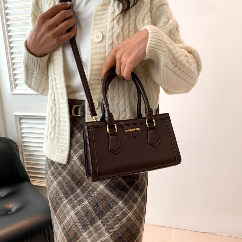 Trendy Urban Minimalist Women s Handbag 2023 New Fashion Shoulder Tote Crossbody Bag кофейный