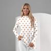 Women's Daily Casual Long Sleeve Mid Collar Top