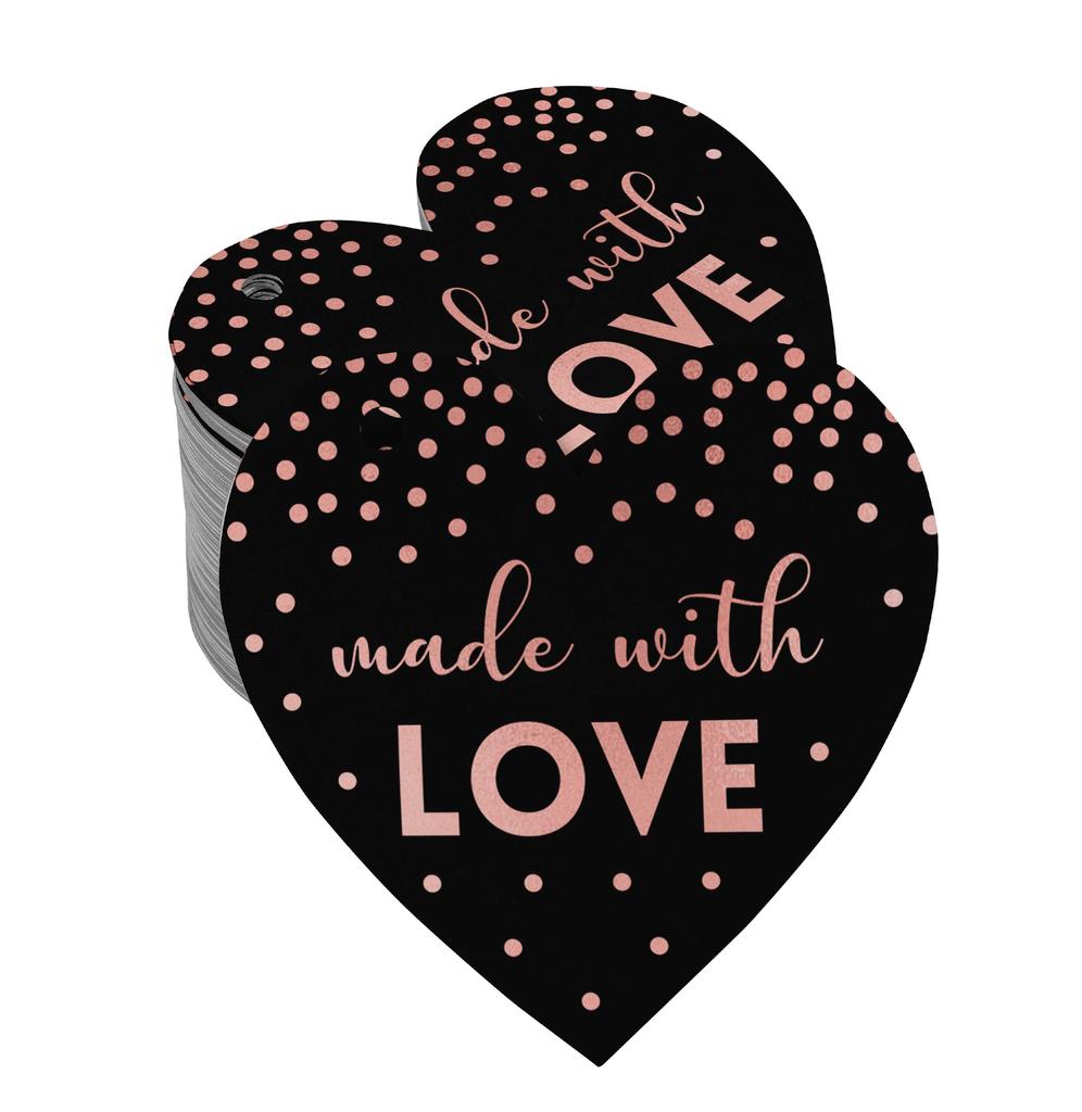 Inkdotpot Gold Foil Paper Hang Tags Made With Love Wedding Favor Tags 100