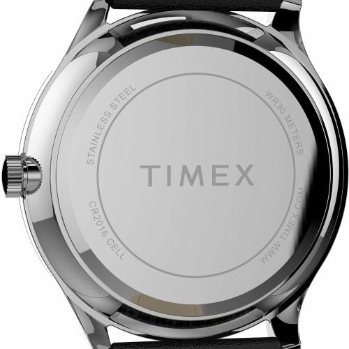 Timex TW2T71900 Men's Modern Easy Reader 40mm Black Leather Strap Watch