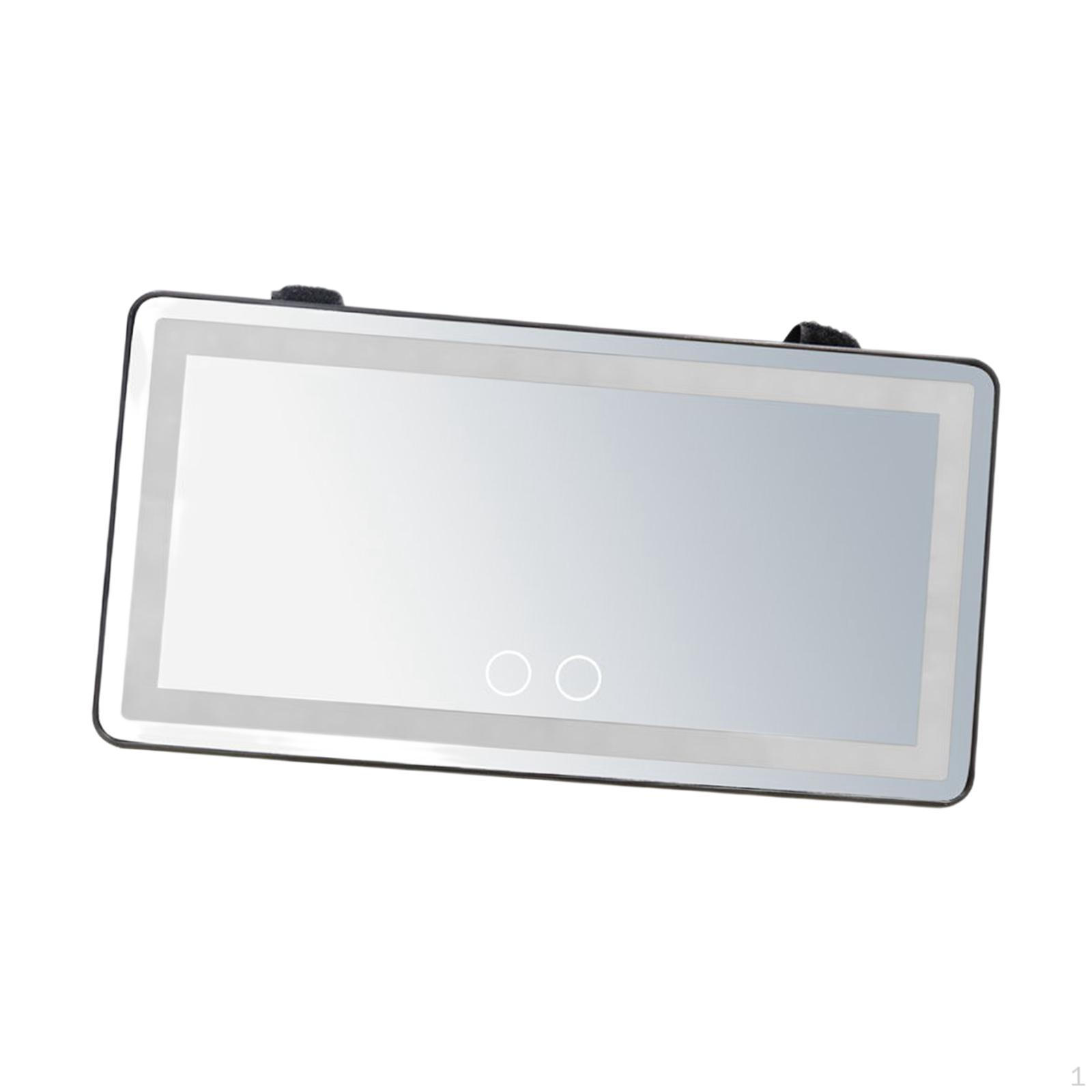 

Автомобильный солнцезащитный козырек, косметическое зеркало с регулируемой яркостью, сенсорное управление, автомобильные аксессуары, 3 света чёрный