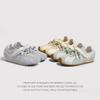 Niche Splicing Pair Of Shoelaces LowTop Casual Sports Shoes Women'S Round Head LaceUp Inner HeightIncreasing German Training Shoes