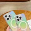 Für iPhone 16 Pro Hülle Kompatibel mit MagSafe Acryl+TPU Farbverlauf Handyhülle