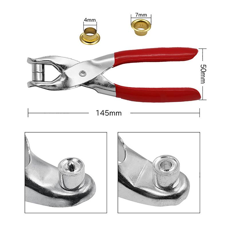Maljetthullstangsett Skohull Nitetang For Stansing Innbinding Med 4 mm Knapp 28-40 stk