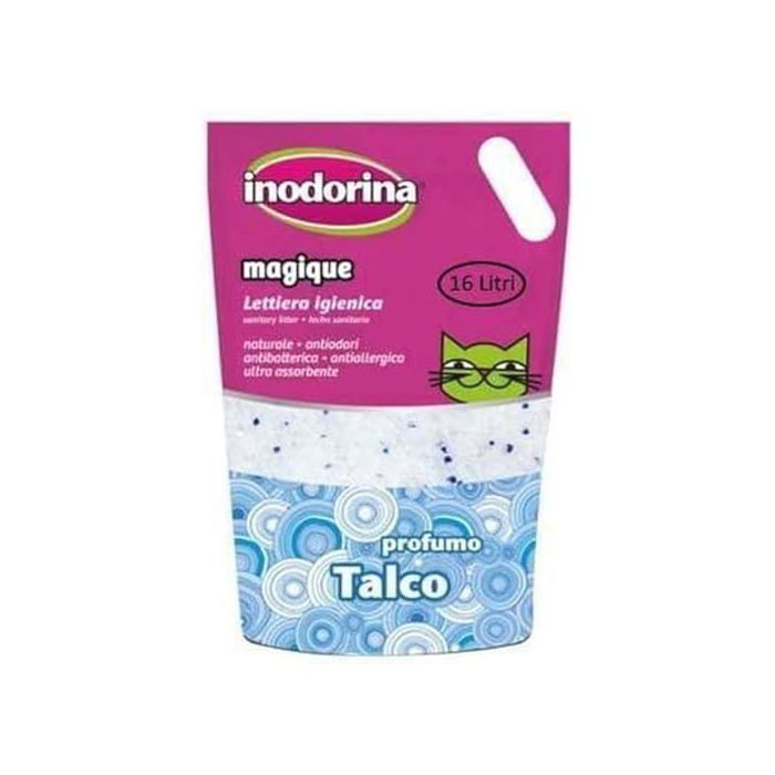 Sac à litière pour chat - Inodorina - 16 000 ml - Gel de silice - Absorbe les liquides - Anti-odeur - Antibactérien
