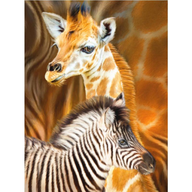 5D DIY Diamond Painting Cute Giraffe Diamond Embroidery Cross Stitch Kit Full Rhinestone Mosaic Home Decor