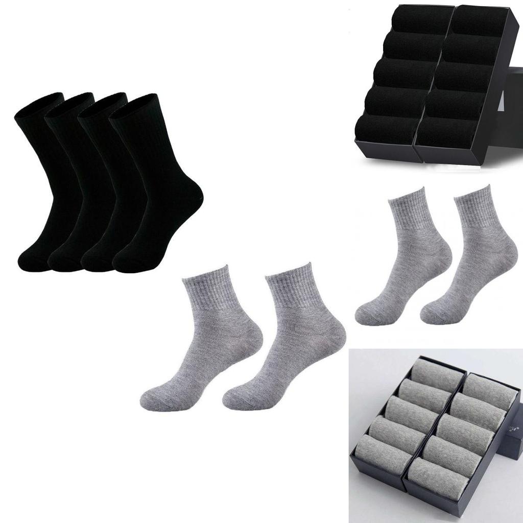 Superior Quality Men's Cotton Socks Moisture-wicking Anti-odor Crew Length