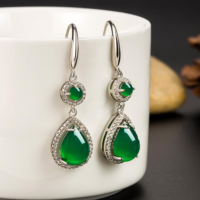 Sace Gems Klasické zirkónové náušnice zo zliatiny medi pre ženy ako darčeky na svadobnú párty