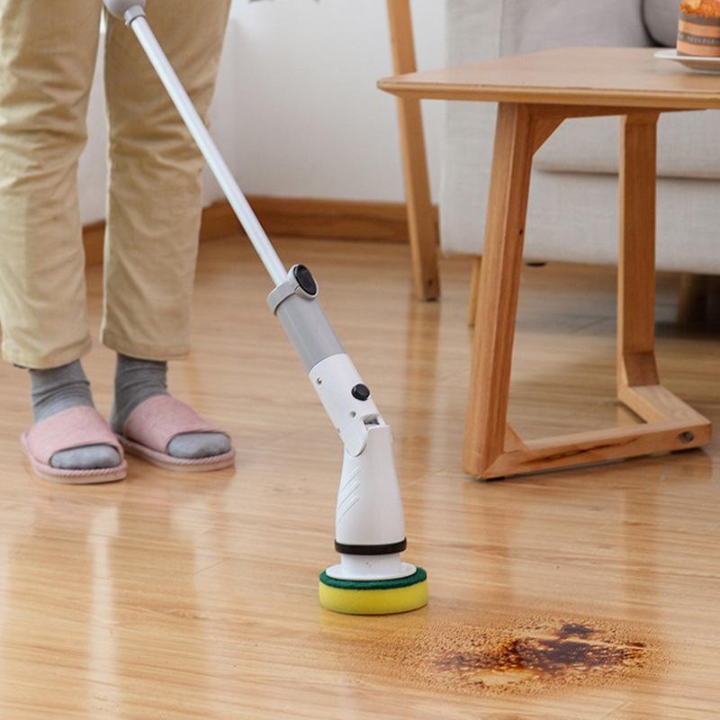 Electric Long-Handled Multi-Functional Cleaning Brush for Windows and Tiles