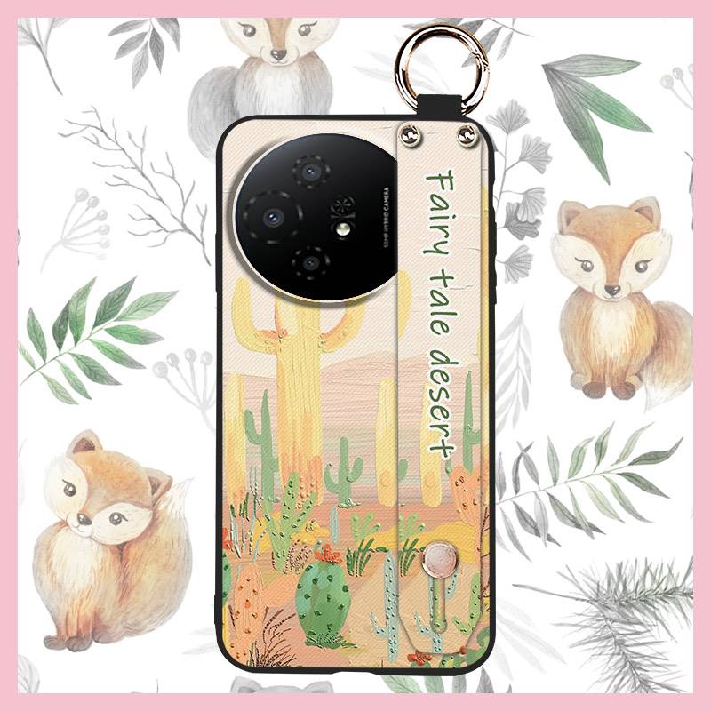 Fashion Design Protective Phone Case For TCL 50 Nxtpaper 5G/50Pro Nxtpaper 5G Wristband Kickstand Dirt-resistant Flower