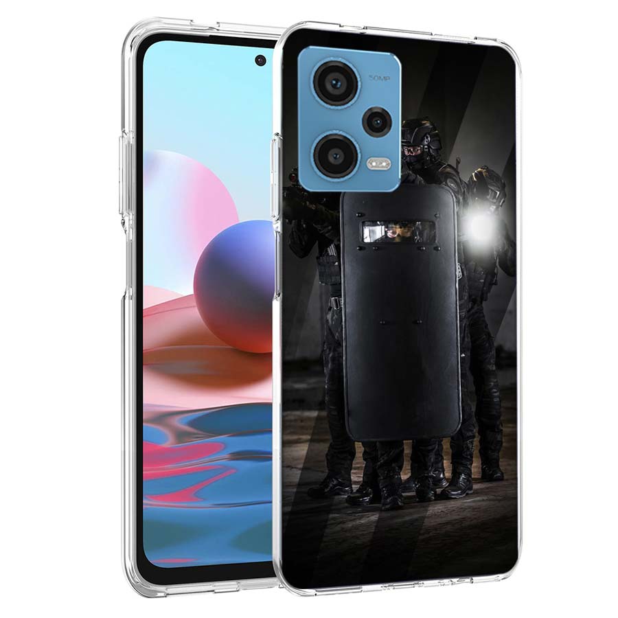 Police FBI Phone Case For Redmi Note 13 12 14 15 Pro Plus 13R 11 11T 11E 11S 10 Pro 10S 9 9S Cover Cell Clear TPU Capa Cases Sho