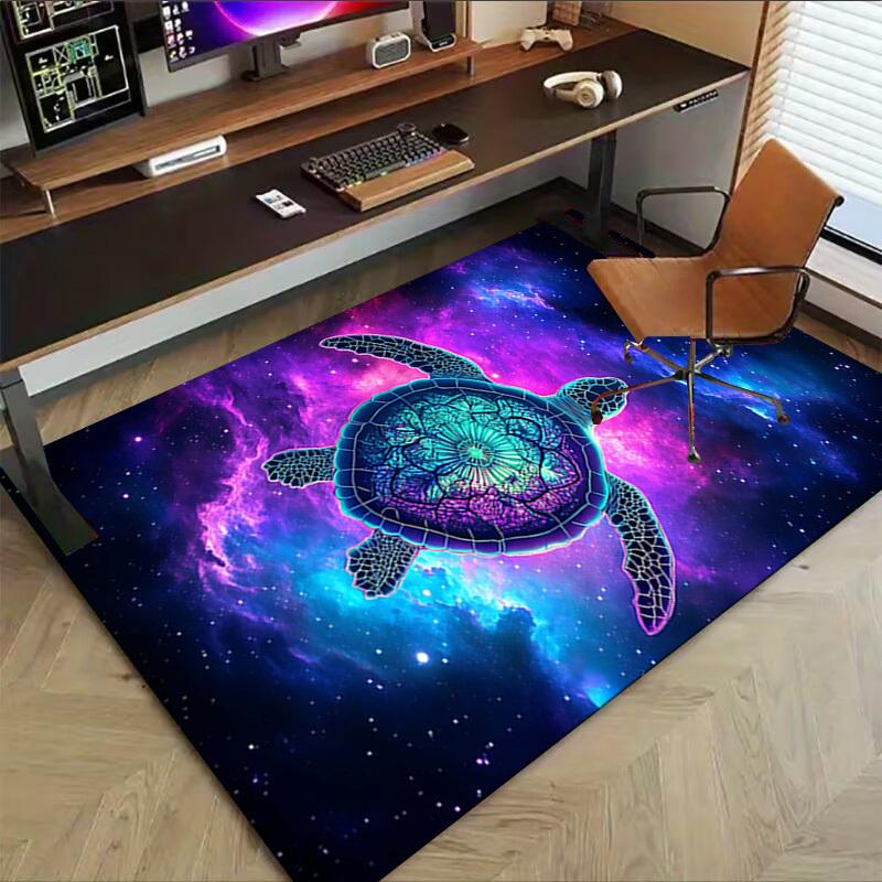 1PC turtle nebula Extra Large Non Slip Floor carpet, Office, family, Studio   Large Area Rug Indoor Rugs, Bold Statement Piece