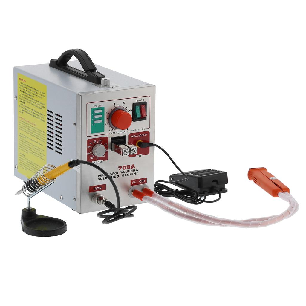 709A Akku Punktschweißgerät Lithium Impulsschweißmaschine Werkzeug Tragbare Lötstation US-Stecker 110V